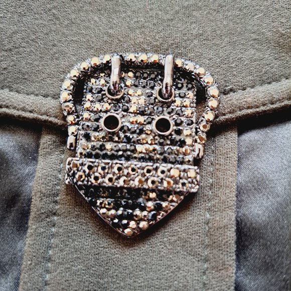 VDP Italian Dark Green Velvet Open back Dress Size 42 - Picture 11 of 16